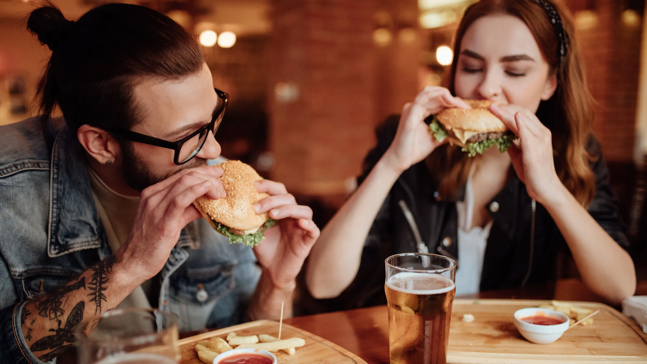 Person enjoying food